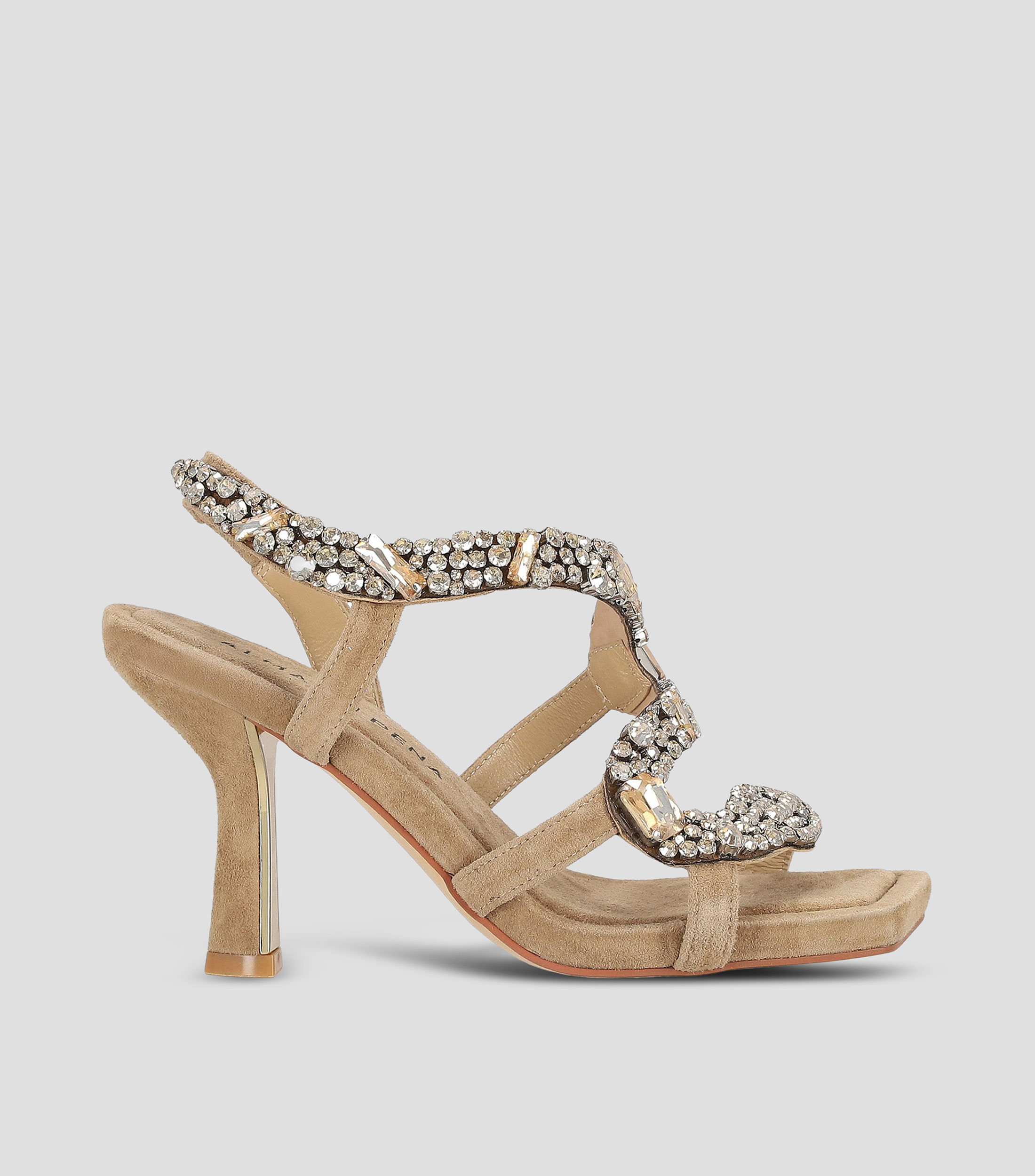 Sandalias con tacón alto de aguja Mujer